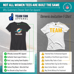 Miami Dolphins Women's NFL Ultimate Fan Logo Short Sleeve T-Shirt - Black