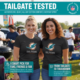 Miami Dolphins Women's NFL Ultimate Fan Logo Short Sleeve T-Shirt - Black