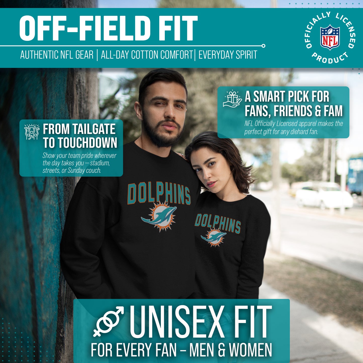 Miami Dolphins NFL Home Team Crew - Black