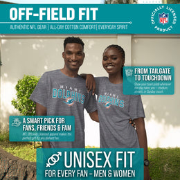 Miami Dolphins NFL Starting Fresh Short Sleeve Heather T-Shirt - Sport Gray