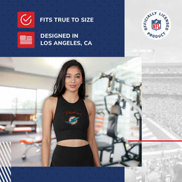 Miami Dolphins NFL Women's Sports Bra Activewear - Black
