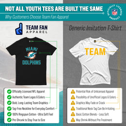 Miami Dolphins NFL Youth Gameday Football T-Shirt - Black