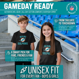 Miami Dolphins NFL Youth Gameday Football T-Shirt - Black