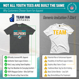 Miami Dolphins NFL Youth Short Sleeve Charcoal T Shirt - Charcoal