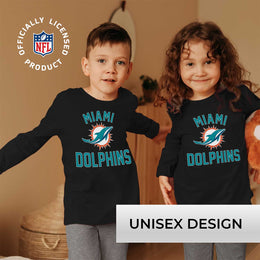 Miami Dolphins NFL Youth Gameday Crewneck Sweatshirt - Black