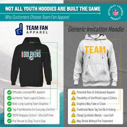 Miami Dolphins NFL Youth Modern Endzone Football Fleece Hooded Sweatshirt - Black