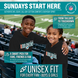 Miami Dolphins NFL Youth Modern Endzone Football Fleece Hooded Sweatshirt - Black