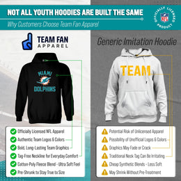 Miami Dolphins NFL Youth Gameday Hooded Sweatshirt - Black