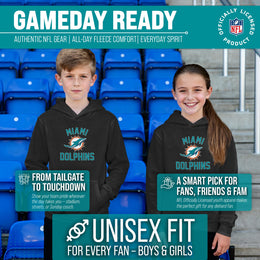 Miami Dolphins NFL Youth Gameday Hooded Sweatshirt - Black