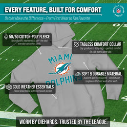 Miami Dolphins NFL Youth Gameday Hooded Sweatshirt - Gray