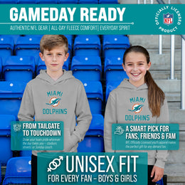 Miami Dolphins NFL Youth Gameday Hooded Sweatshirt - Gray