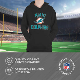 Miami Dolphins NFL Youth Gameday Hooded Sweatshirt - Black