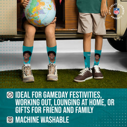 Miami Dolphins NFL Youth Roster Player Crew Socks - Aqua