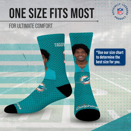 Miami Dolphins NFL Youth Roster Player Crew Socks - Aqua