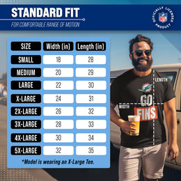 Miami Dolphins NFL Adult Team Slogan Unisex T-Shirt - Black