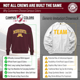 Minnesota Golden Gophers Adult Arch & Logo Soft Style Gameday Crewneck Sweatshirt - Maroon