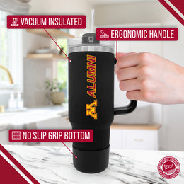 Minnesota Golden Gophers Collegiate 40oz Stainless Steel Travel Tumbler with Handle for Alumni - Black