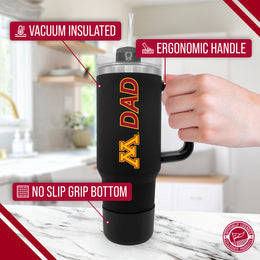 Minnesota Golden Gophers Collegiate 40oz Stainless Steel Travel Tumbler with Handle for Dad - Black
