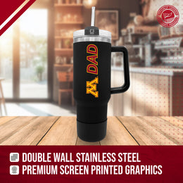 Minnesota Golden Gophers Collegiate 40oz Stainless Steel Travel Tumbler with Handle for Dad - Black
