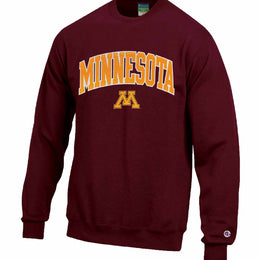 Minnesota Golden Gophers Adult Tackle Twill Crewneck - Maroon