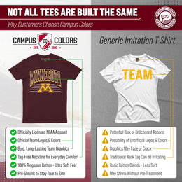 Minnesota Golden Gophers NCAA Adult Unisex Overtime Classics T-Shirt - Maroon
