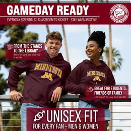 Minnesota Golden Gophers Adult Arch & Logo Soft Style Gameday Hooded Sweatshirt - Maroon