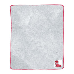 Ole Miss Rebels NCAA Silk Sherpa College Throw Blanket - Navy