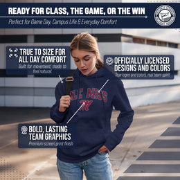 Ole Miss Rebels Adult Arch & Logo Soft Style Gameday Hooded Sweatshirt - Navy