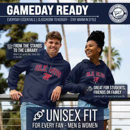 Ole Miss Rebels Adult Arch & Logo Soft Style Gameday Hooded Sweatshirt - Navy
