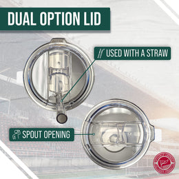 Michigan State Spartans NCAA Stainless Steel 20oz Roadie With Handle & Dual Option Lid With Straw - White