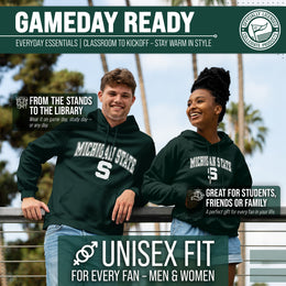 Michigan State Spartans Adult Arch & Logo Soft Style Gameday Hooded Sweatshirt - Green