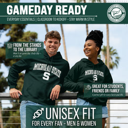 Michigan State Spartans Adult Arch & Logo Soft Style Gameday Hooded Sweatshirt - Green