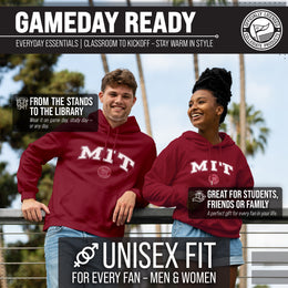 MIT Engineers Adult Arch & Logo Soft Style Gameday Hooded Sweatshirt - Cardinal
