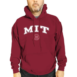 MIT Engineers Adult Arch & Logo Soft Style Gameday Hooded Sweatshirt - Cardinal