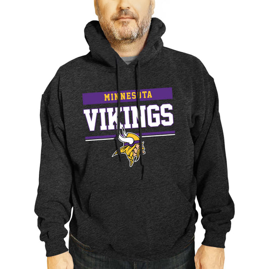 Minnesota Vikings NFL Adult Gameday Charcoal Hooded Sweatshirt - Charcoal