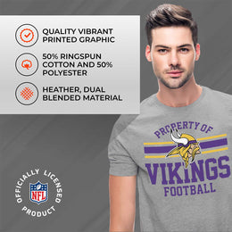Minnesota Vikings NFL Adult Property Of T-Shirt - Sport Gray