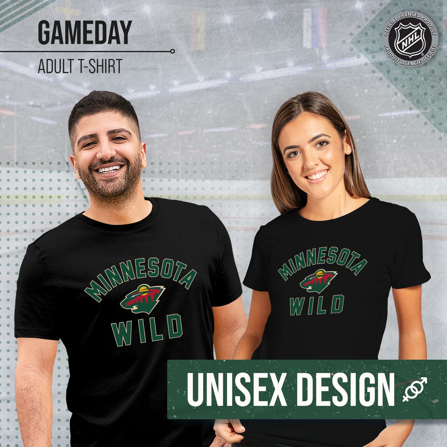 Minnesota Wild NHL Adult Game Day Unisex T-Shirt - Black