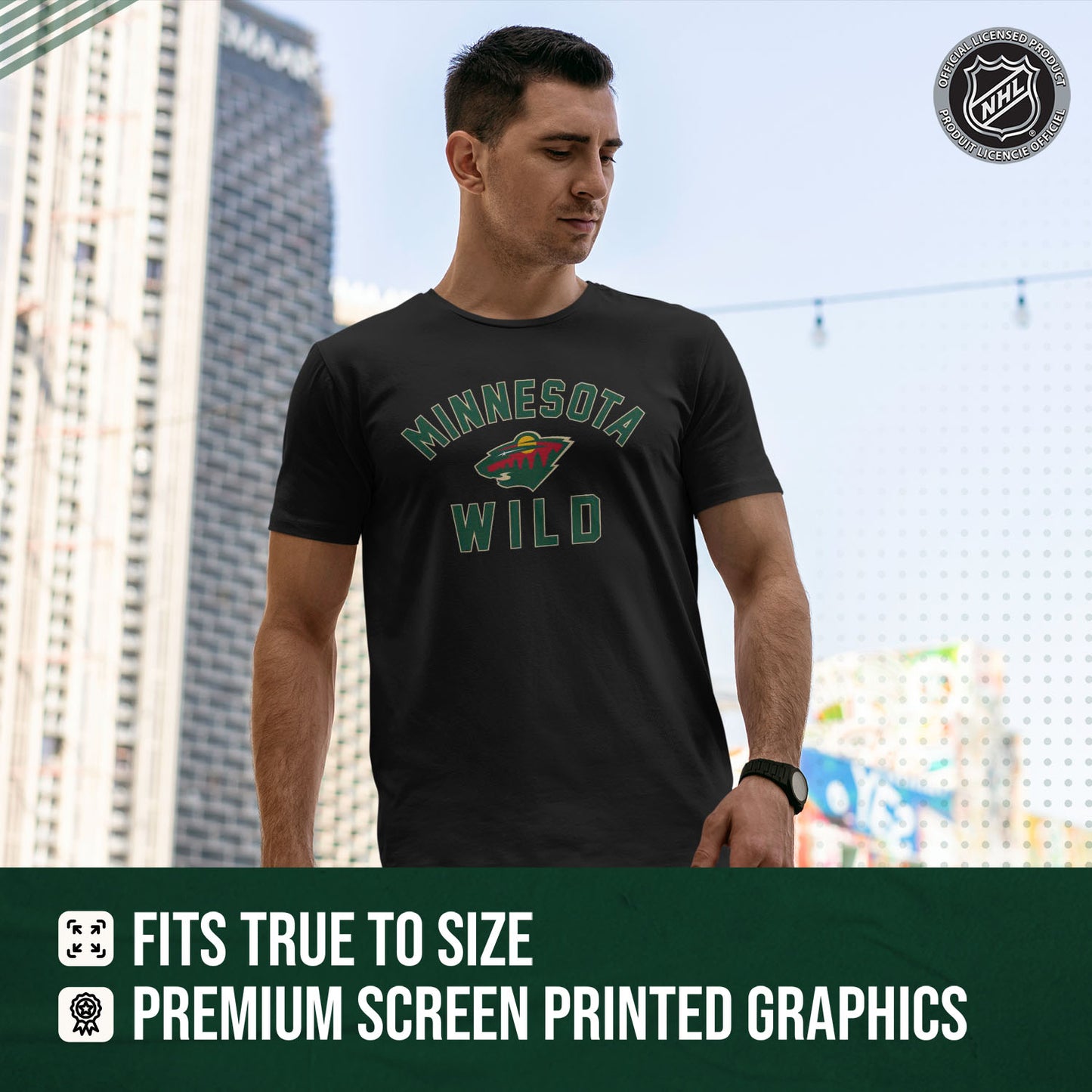 Minnesota Wild NHL Adult Game Day Unisex T-Shirt - Black