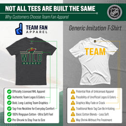 Minnesota Wild Adult NHL Heather Charcoal True Fan Hockey T-Shirt - Charcoal