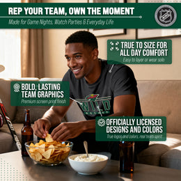 Minnesota Wild Adult NHL Heather Charcoal True Fan Hockey T-Shirt - Charcoal