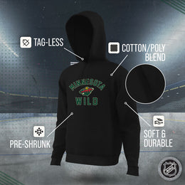 Minnesota Wild Adult NHL Gameday Hooded Sweatshirt - Black