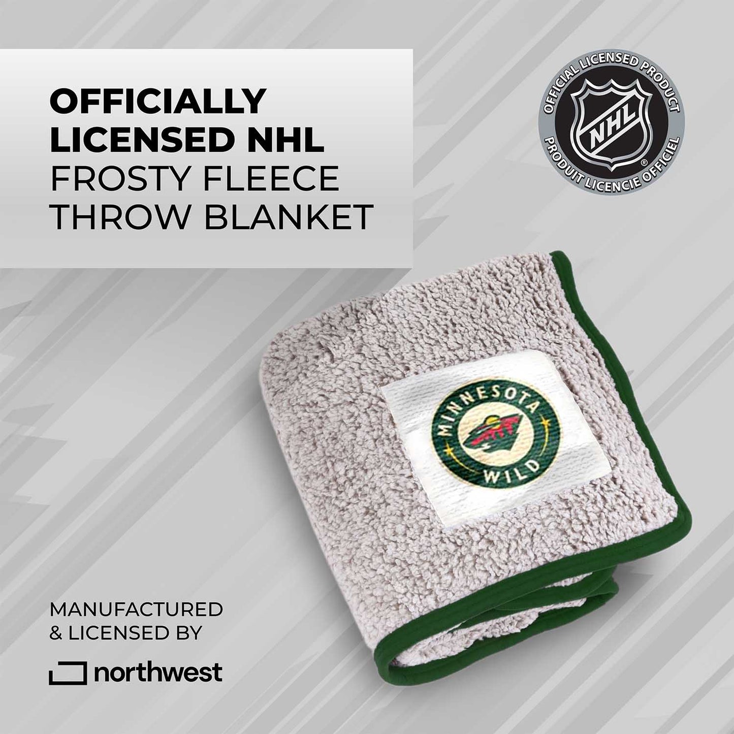 Minnesota Wild NHL Silk Touch Sherpa Throw Blanket - Green