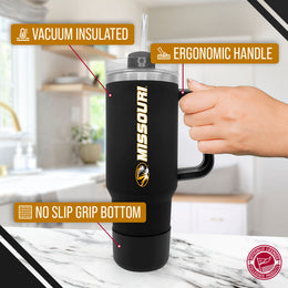 Missouri Tigers College & University 40 oz Travel Tumbler With Handle - Black