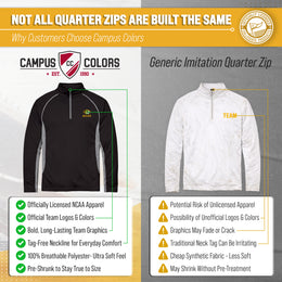 Missouri Tigers Mens NCAA Campus Classic Long Sleeve 1/4 Zip Windshirt - Black