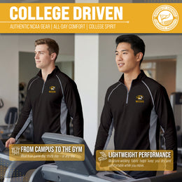 Missouri Tigers Mens NCAA Campus Classic Long Sleeve 1/4 Zip Windshirt - Black