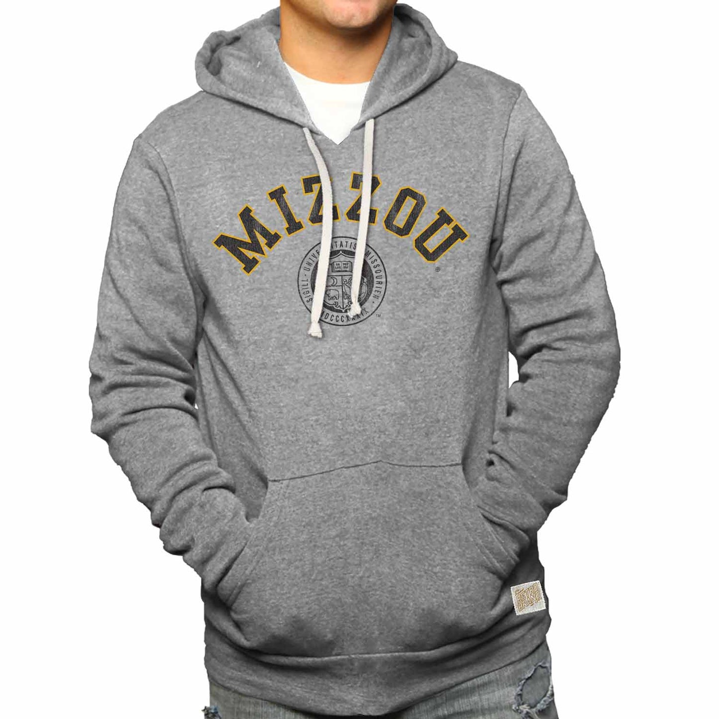 Missouri Tigers College Gray University Seal Hooded Sweatshirt - Gray