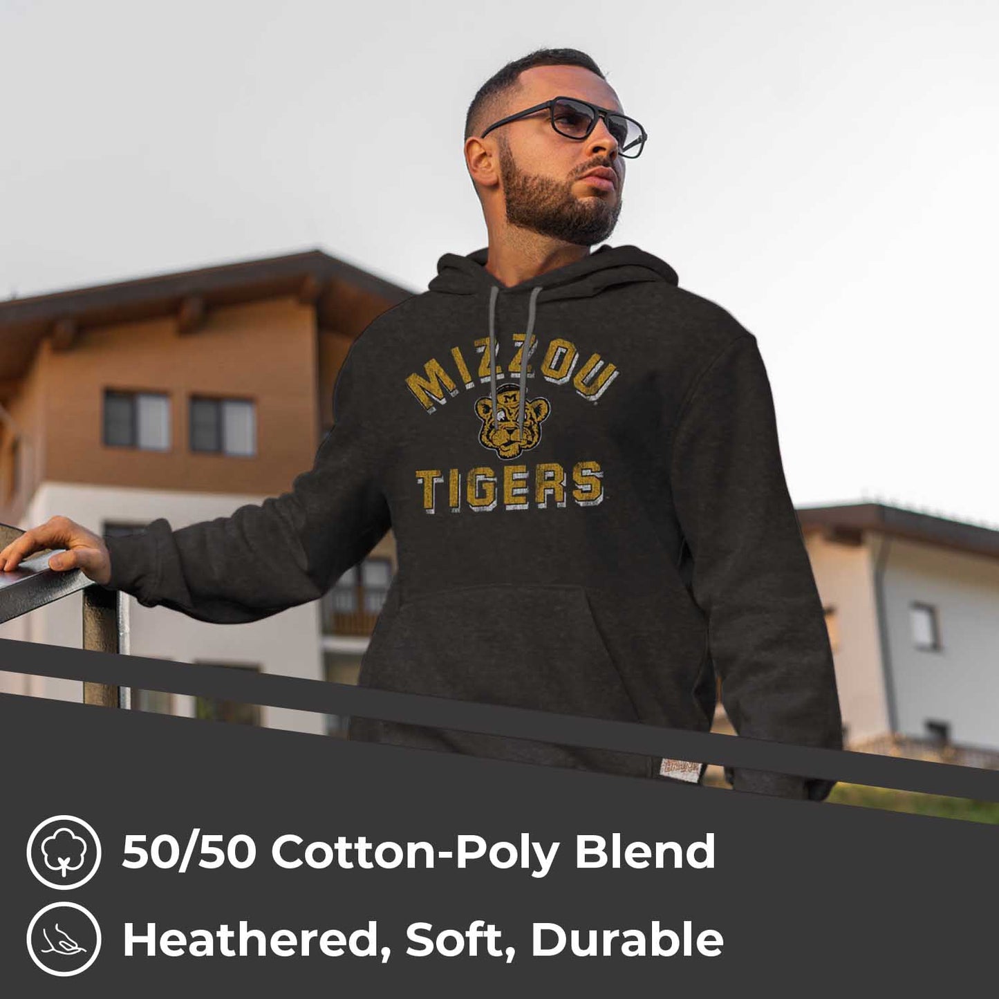 Missouri Tigers Adult University Hoodie - Black