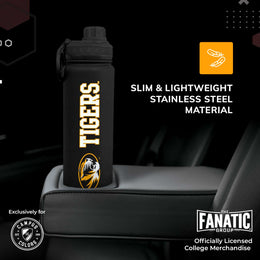 Missouri Tigers NCAA Stainless Steel Water Bottle - Black