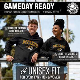 Missouri Tigers Adult Arch & Logo Soft Style Gameday Hooded Sweatshirt - Black