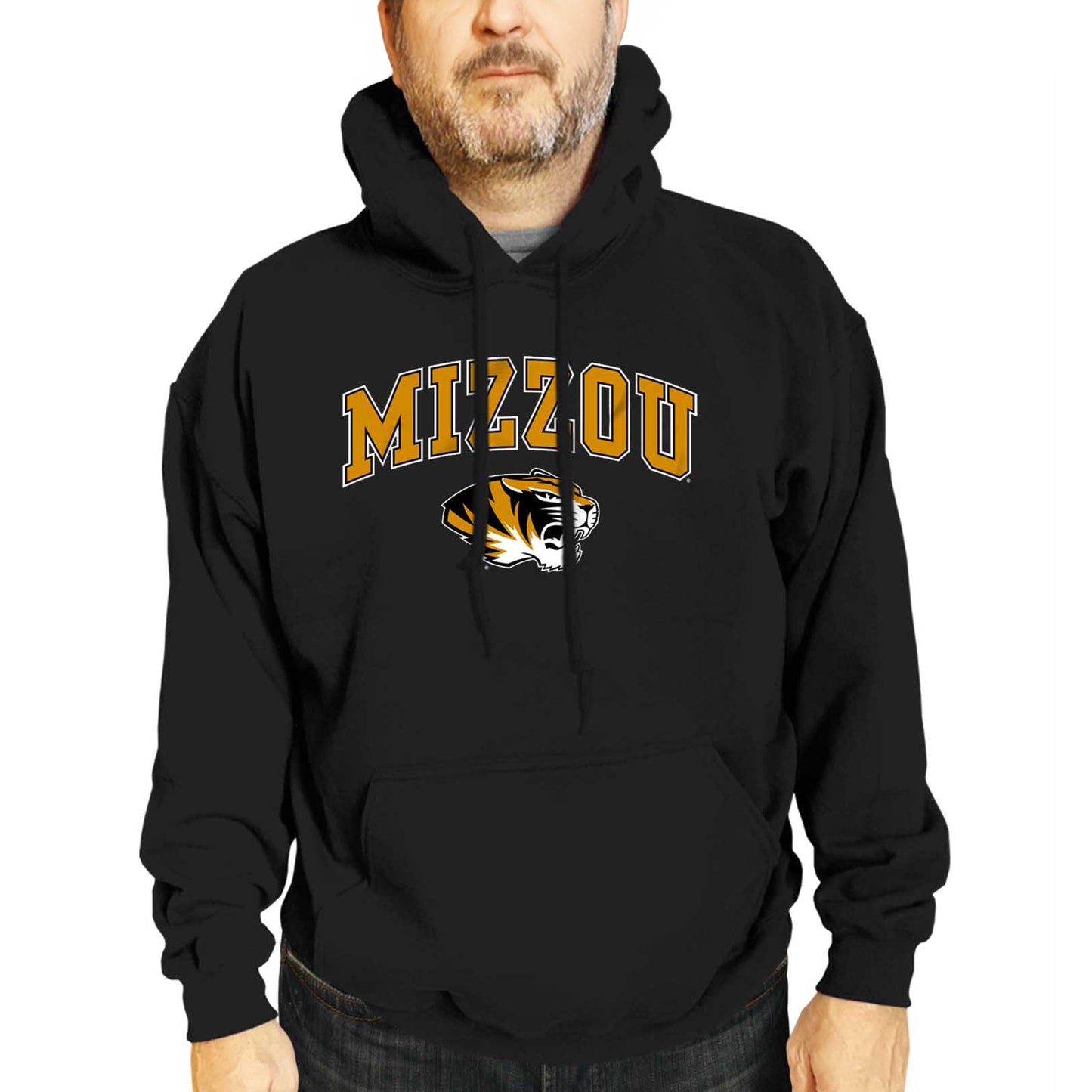 Missouri Tigers Adult Arch & Logo Soft Style Gameday Hooded Sweatshirt - Black